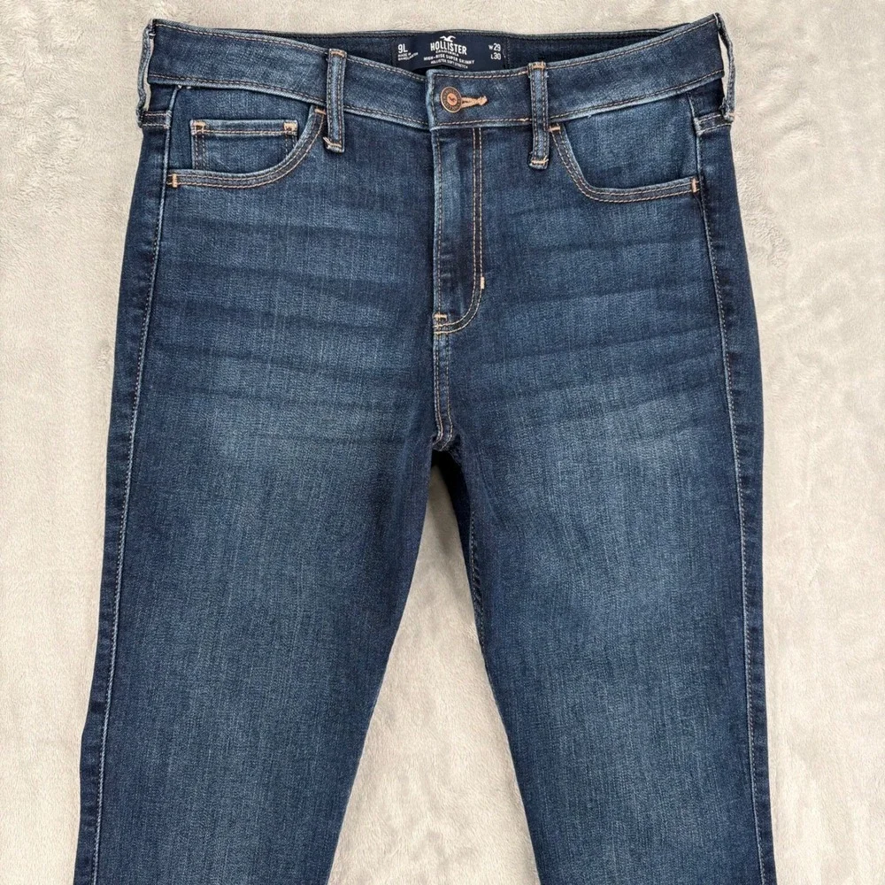 Hollister Jeans Women 9L (Fits 29x29.5) Blue High-Rise Super Skinny Soft Stretch - Picture 3 of 9